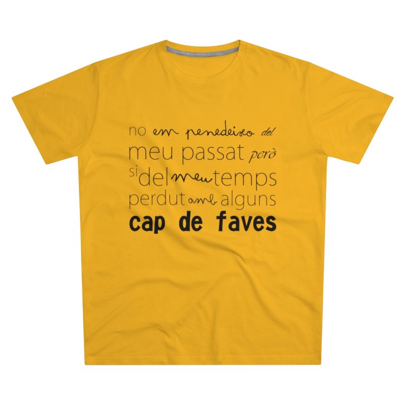 Camiseta hombre corte moderno - Amarillo girasol - Camiseta «No em penedeixo»