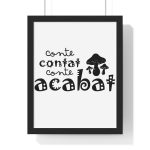 Poster enmarcado vertical - Negro - Camiseta «Conte contat»