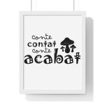 Poster enmarcado vertical - Blanco - Camiseta «Conte contat»