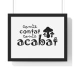 Poster enmarcado horizontal - Negro - Camiseta «Conte contat» Poster enmarcado horizontal - Negro - Camiseta «Conte contat»