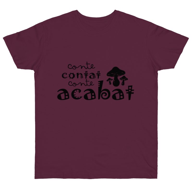 Camiseta punto liso - Burdeos - Camiseta «Conte contat»