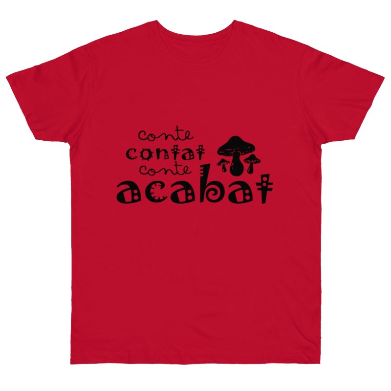 Camiseta punto liso - Rojo profundo - Camiseta «Conte contat»