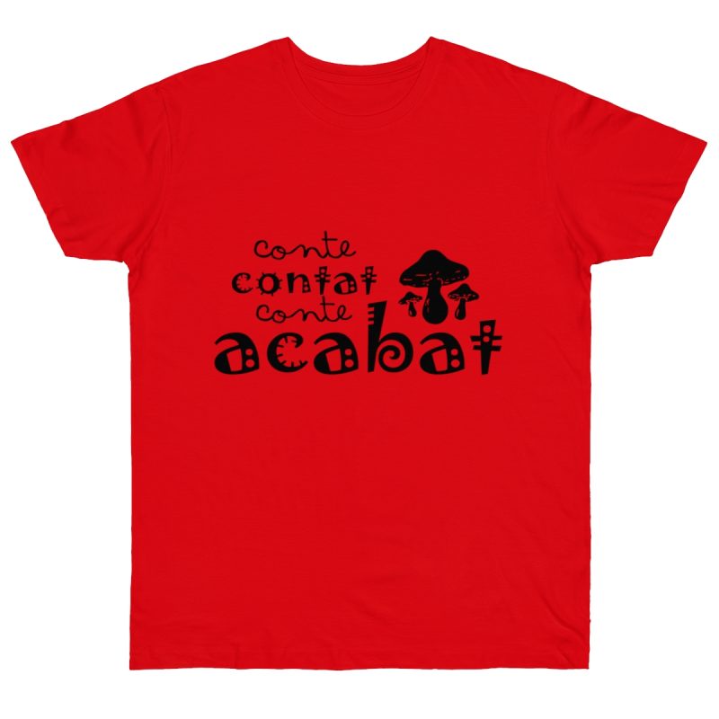 Camiseta punto liso - Rojo fuego - Camiseta «Conte contat»
