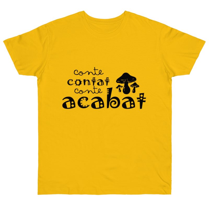 Camiseta punto liso - Amarillo dorado - Camiseta «Conte contat»