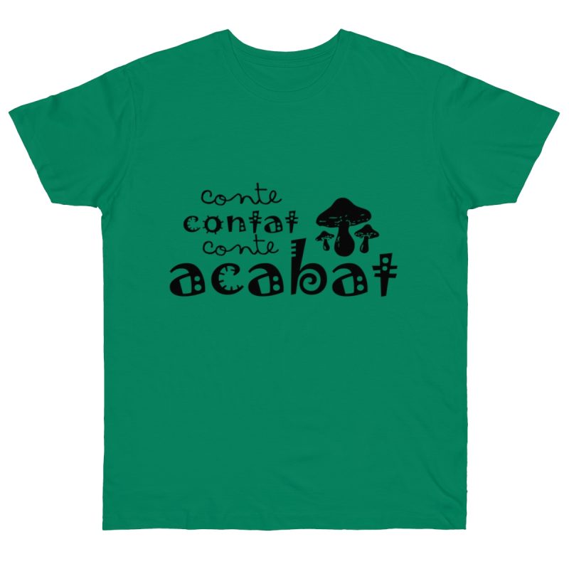 Camiseta punto liso - Verde Kelly - Camiseta «Conte contat»