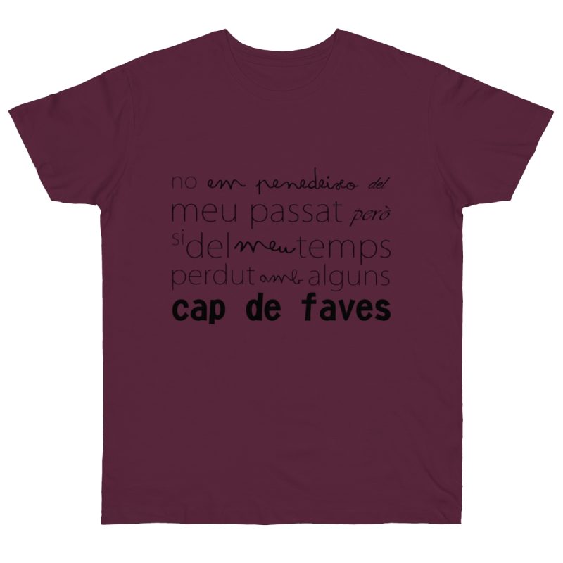 Camiseta punto liso - Burdeos - Camiseta «No em penedeixo»