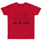 Camiseta punto liso - Rojo profundo - Camiseta «No em penedeixo»