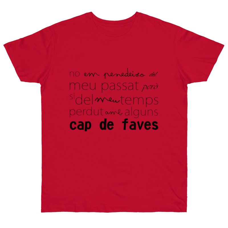 Camiseta punto liso - Rojo profundo - Camiseta «No em penedeixo»
