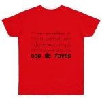 Camiseta punto liso - Rojo fuego - Camiseta «No em penedeixo»