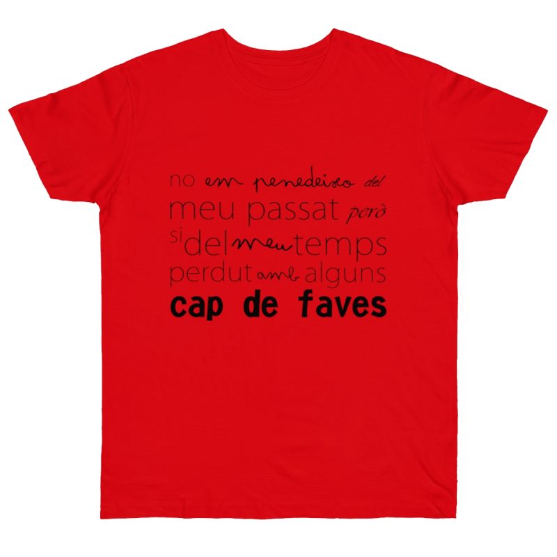 Camiseta punto liso - Rojo fuego - Camiseta «No em penedeixo»