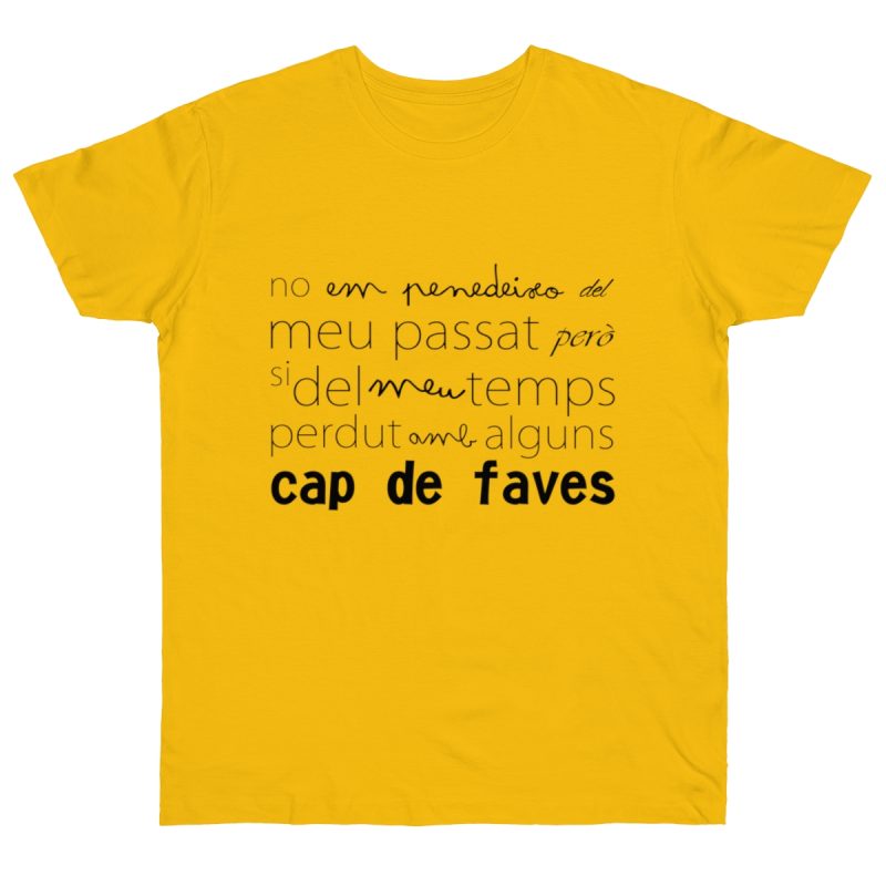 Camiseta punto liso - Amarillo dorado - Camiseta «No em penedeixo»