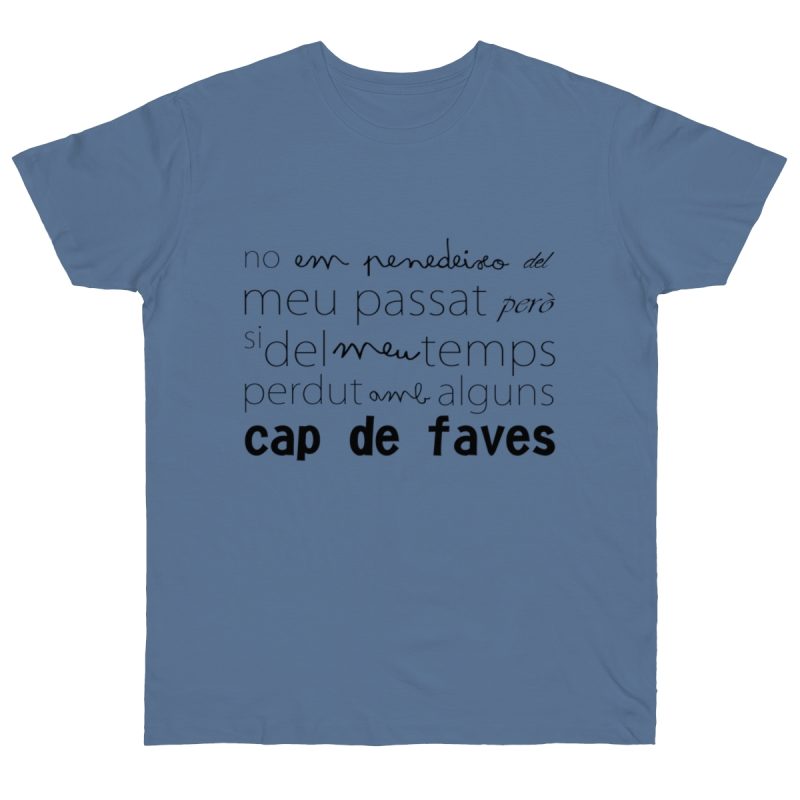 Camiseta punto liso - Azul vaquero - Camiseta «No em penedeixo»