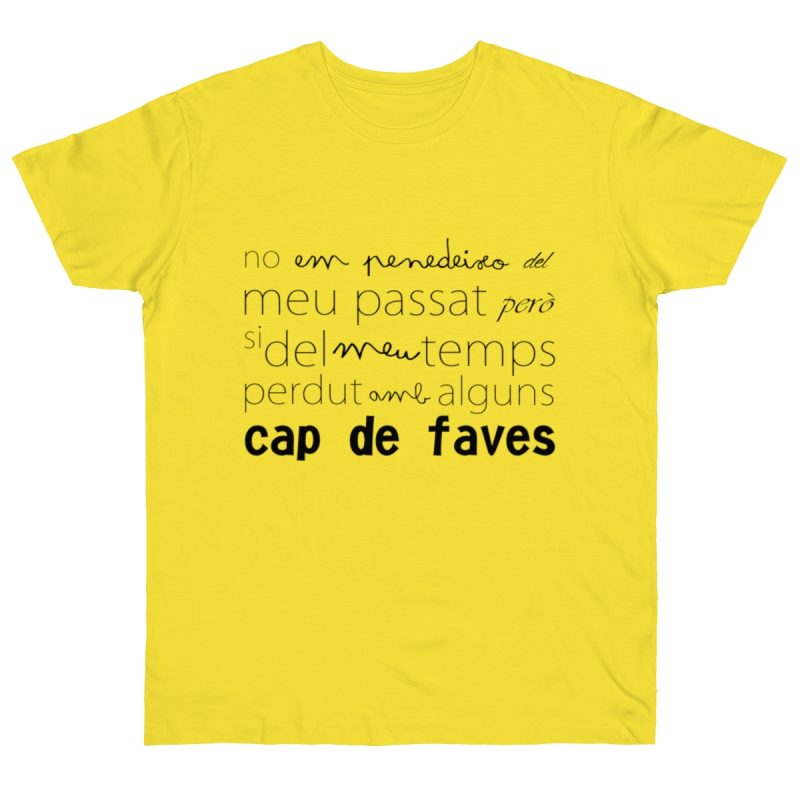 Camiseta punto liso - Amarillo solar - Camiseta «No em penedeixo»