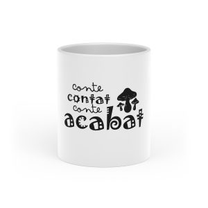 Taza con asa de corazon - Blanco - Camiseta «Conte contat»