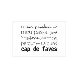 Tarjetas de visita (100 uds.) - Camiseta «No em penedeixo»