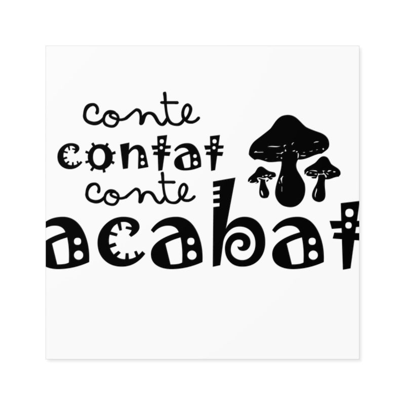 Pegatinas laminadas cuadradas - Camiseta «Conte contat» Pegatinas laminadas cuadradas - Camiseta «Conte contat»