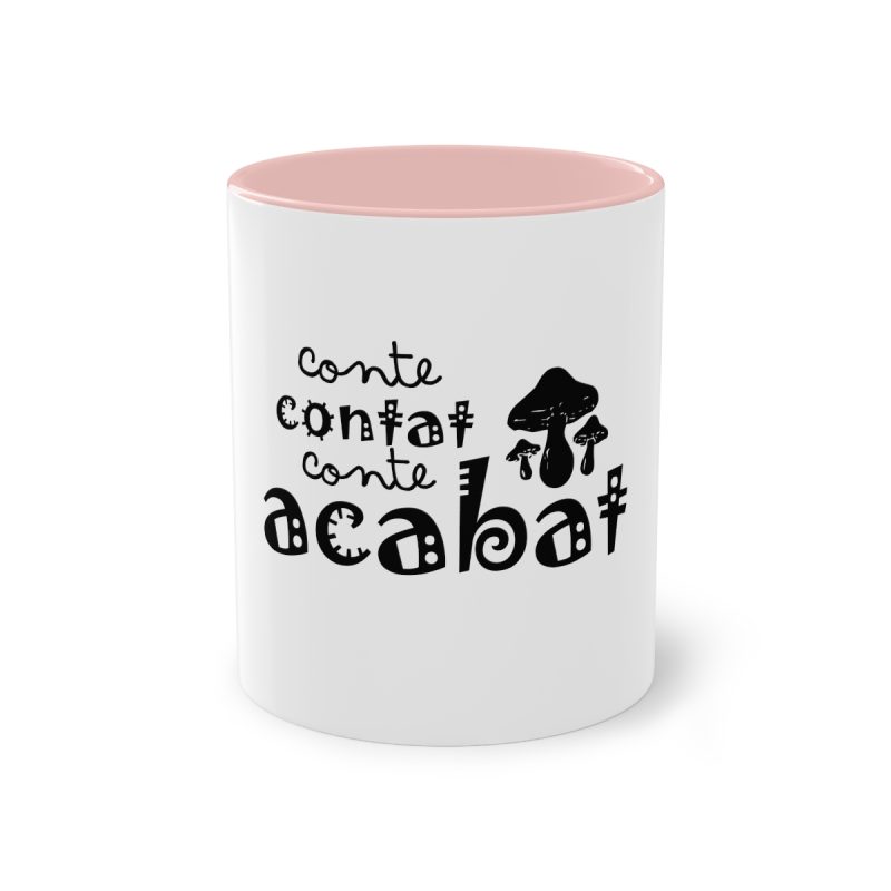 Taza bicolor - Rosa - Camiseta «Conte contat»
