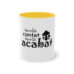 Taza bicolor - Amarillo dorado - Camiseta «Conte contat»