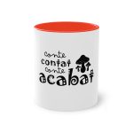 Taza bicolor - Rojo - Camiseta «Conte contat»