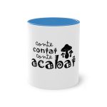 Taza bicolor - Azul claro - Camiseta «Conte contat»