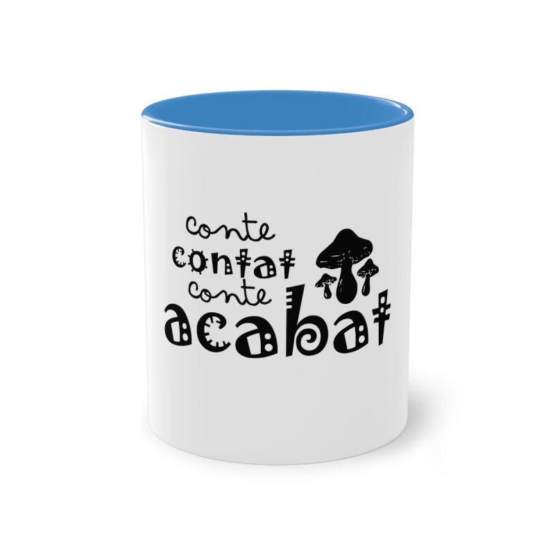 Taza bicolor - Azul claro - Camiseta «Conte contat»
