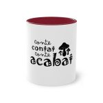 Taza bicolor - Granate - Camiseta «Conte contat»
