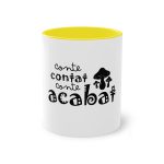 Taza bicolor - Amarillo - Camiseta «Conte contat»