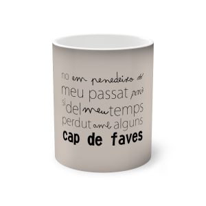 Taza magica que cambia de color - Negro - Camiseta «No em penedeixo»