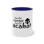 Taza bicolor - Azul oscuro - Camiseta «Conte contat»
