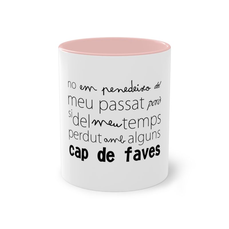 Taza bicolor - Rosa - Camiseta «No em penedeixo»