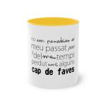 Taza bicolor - Amarillo dorado - Camiseta «No em penedeixo» Taza bicolor - Amarillo dorado - Camiseta «No em penedeixo»
