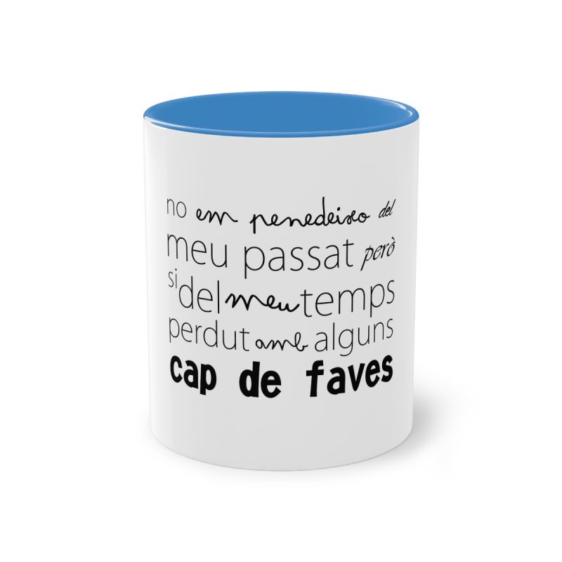 Taza bicolor - Azul claro - Camiseta «No em penedeixo»