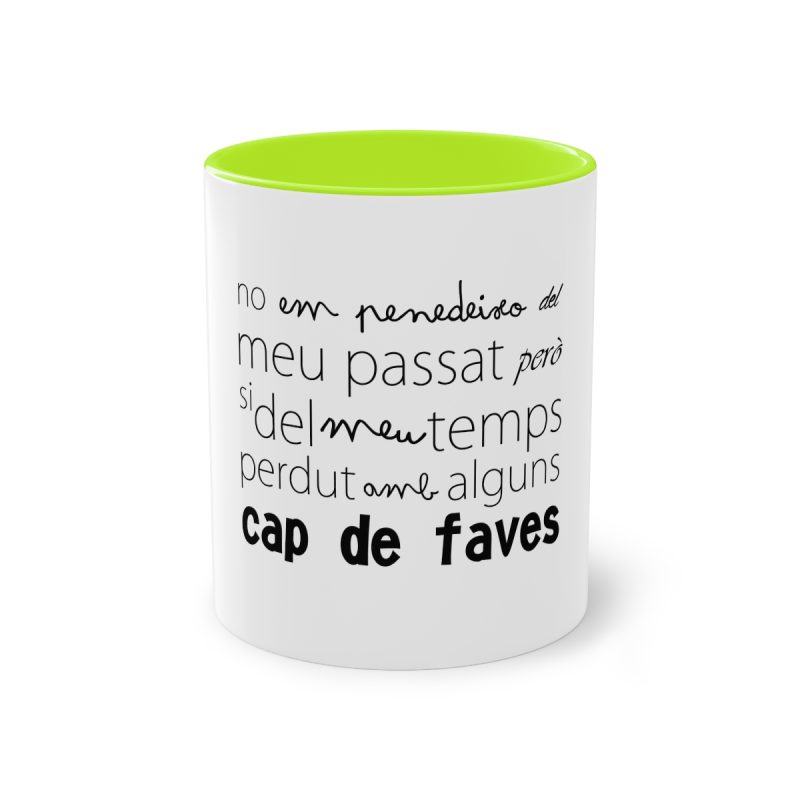 Taza bicolor - Verde claro - Camiseta «No em penedeixo»