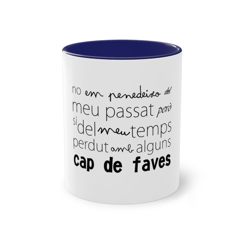 Taza bicolor - Azul oscuro - Camiseta «No em penedeixo»