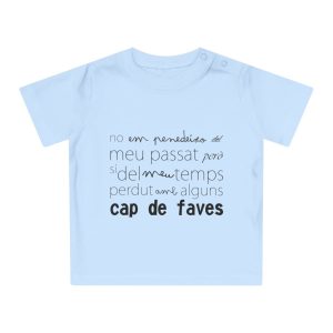 Camiseta de bebe - Azul empolvado - Camiseta «No em penedeixo»