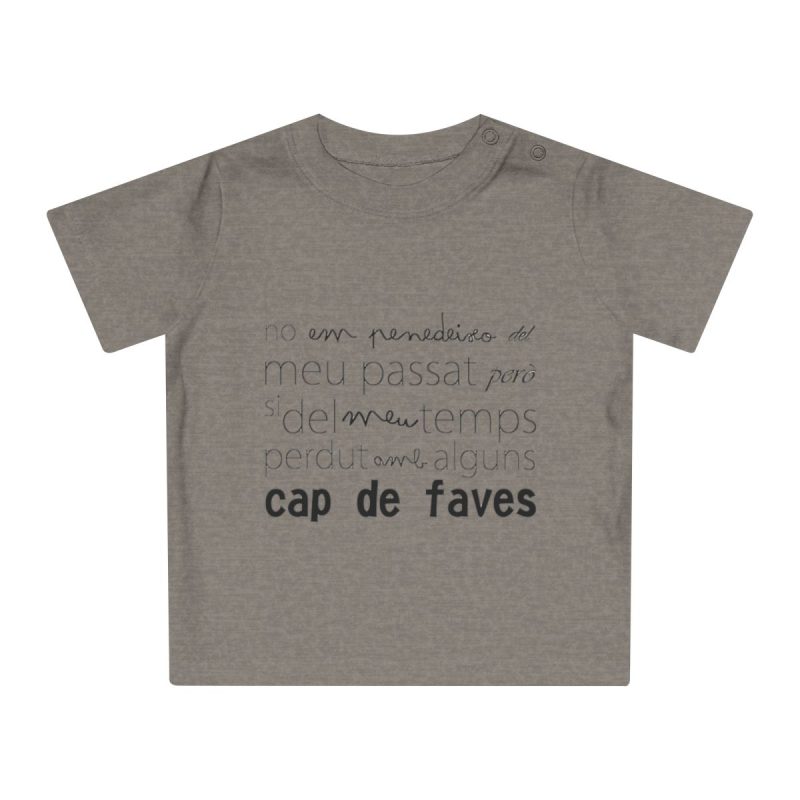 Camiseta de bebe - Gris jaspeado melange - Camiseta «No em penedeixo»