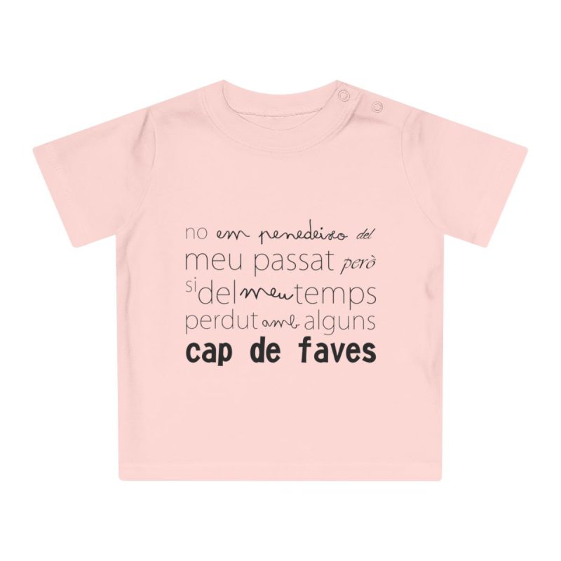 Camiseta de bebe - Rosa empolvado - Camiseta «No em penedeixo»