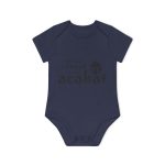 Body bebe manga corta organico - Azul marino nautico - Camiseta «Conte contat»