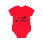 Body bebe manga corta organico - Rojo - Camiseta «Conte contat»