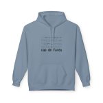 Sudadera Softstyle con capucha - Azul piedra - Camiseta «No em penedeixo» Sudadera Softstyle con capucha - Azul piedra - Camiseta «No em penedeixo»