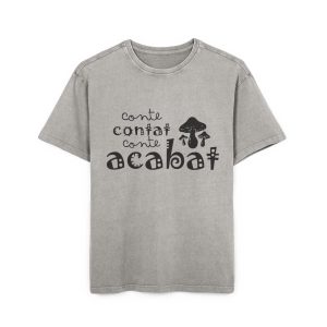 Camiseta oversize lavado acido - Gris asfalto - Camiseta «Conte contat»