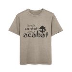 Camiseta oversize lavado acido - Caqui oscuro - Camiseta «Conte contat»
