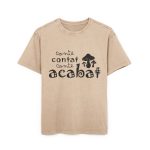 Camiseta oversize lavado acido - Beis - Camiseta «Conte contat»
