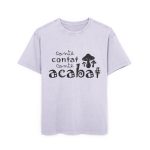 Camiseta oversize lavado acido - Lila suave - Camiseta «Conte contat»