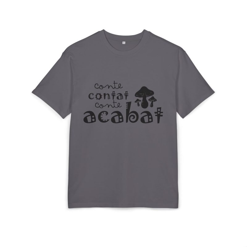 Camiseta oversize gruesa - Gris iman - Camiseta «Conte contat»