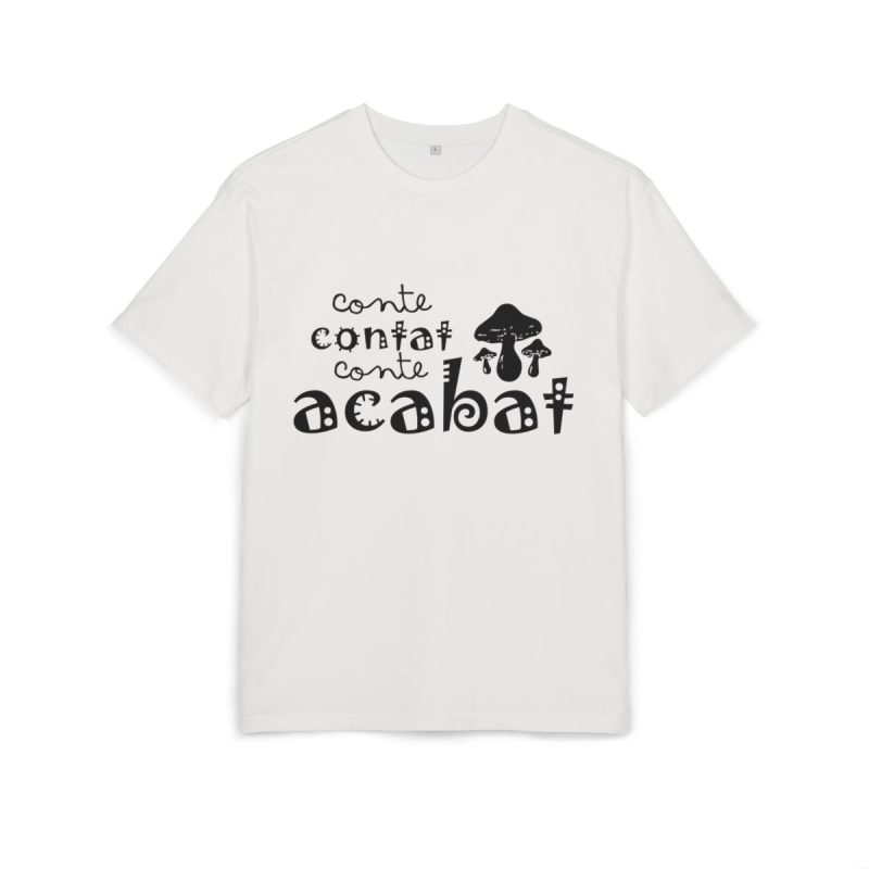 Camiseta oversize gruesa - Blanco puro - Camiseta «Conte contat»