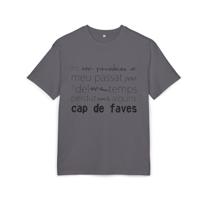 Camiseta oversize gruesa - Gris iman - Camiseta «No em penedeixo»