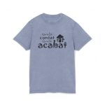 Camiseta lavado acido cuello redondo - Azul vintage - Camiseta «Conte contat»