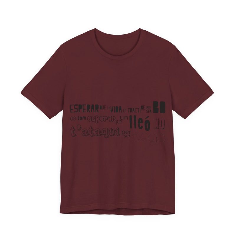 Camiseta jersey manga corta - Granate - Lleó vegà