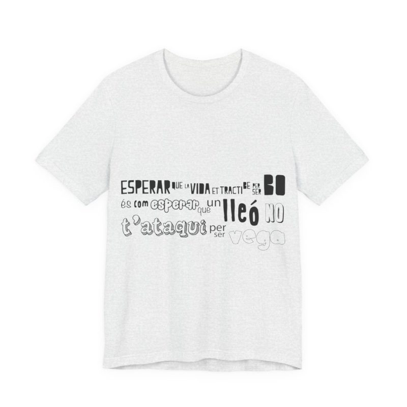 Camiseta jersey manga corta - Gris ceniza - Lleó vegà